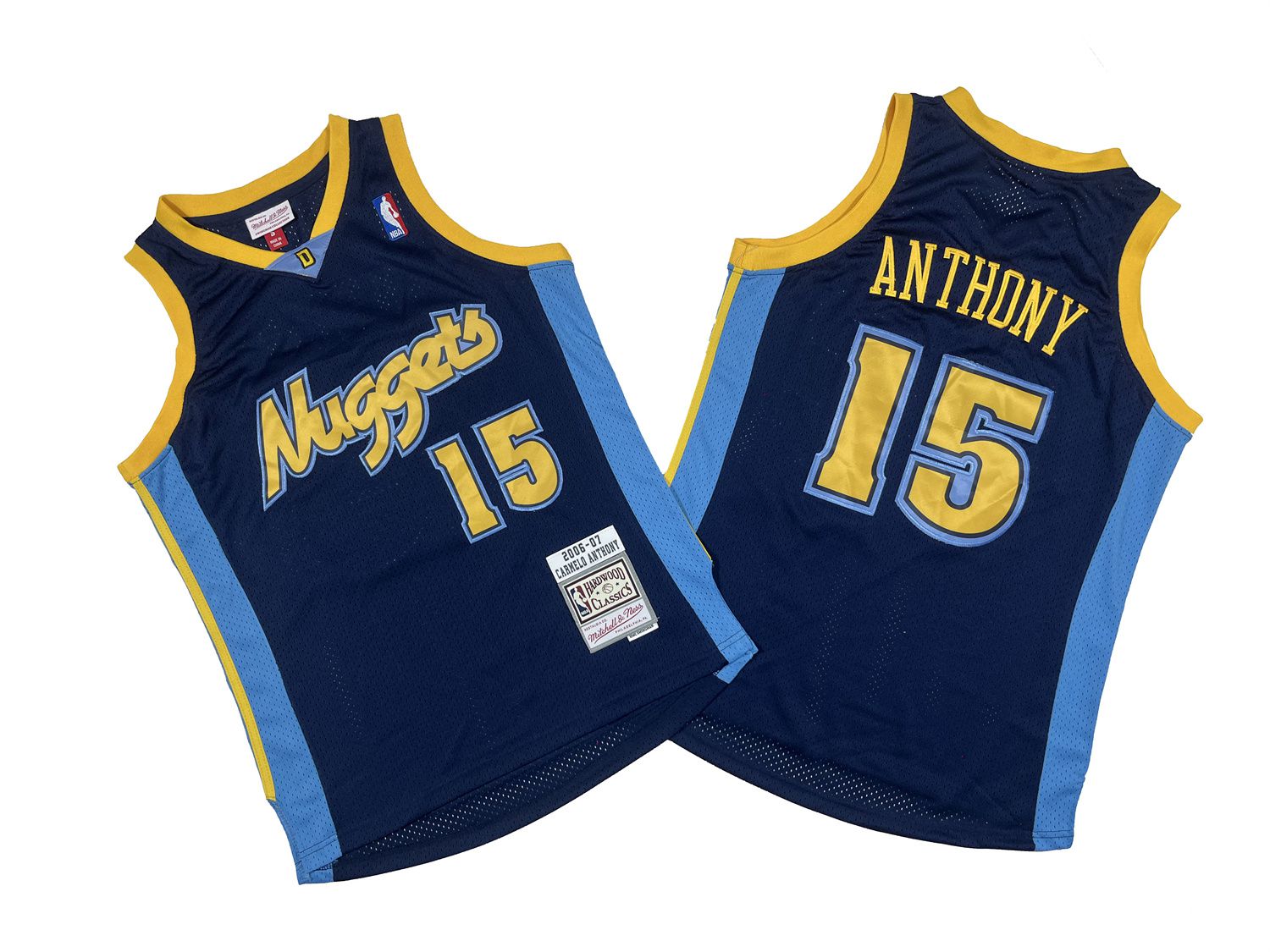 Men Denver Nuggets #15 Anthony Blue Throwback NBA Jersey->denver nuggets->NBA Jersey